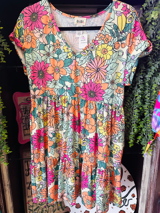 Floral Dress With Pockets