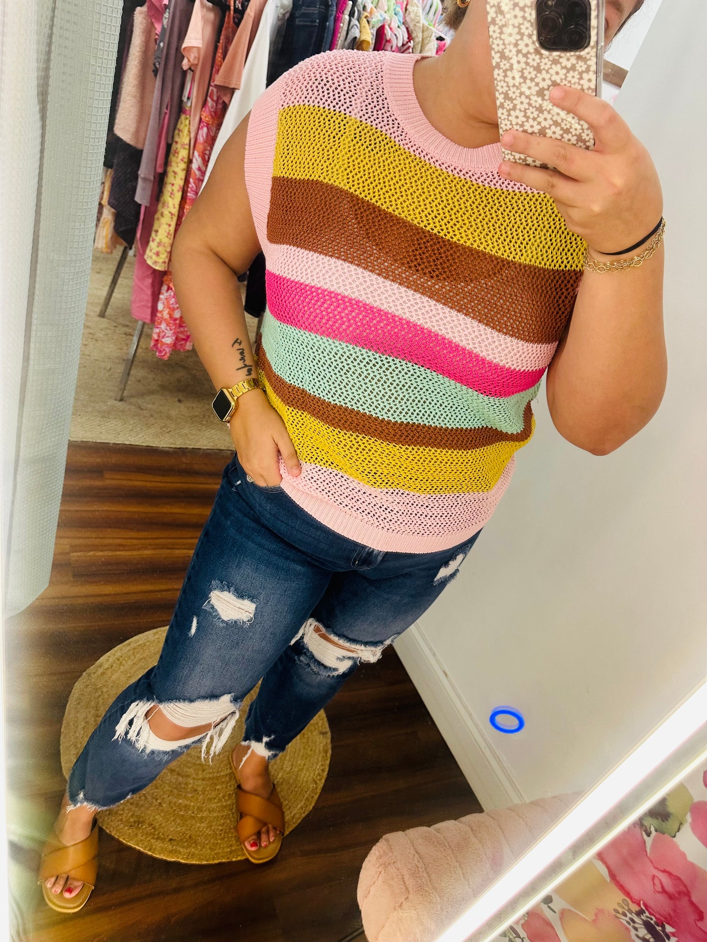 Ice Cream Sleeveless Sweater