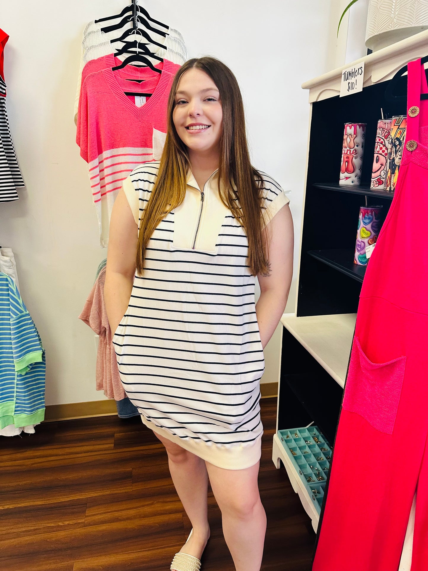 Stripes Zip Dress