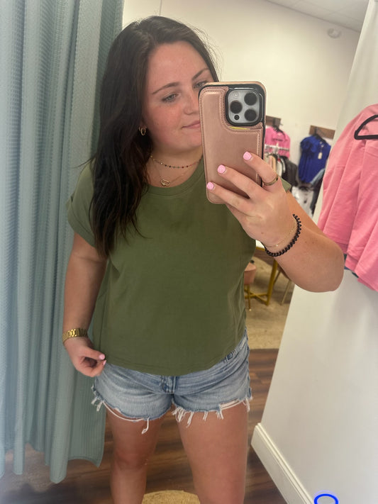 Crop Basic- Olive