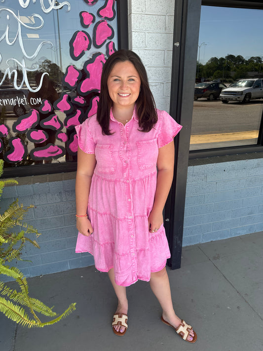 Little Pink Denim Dress