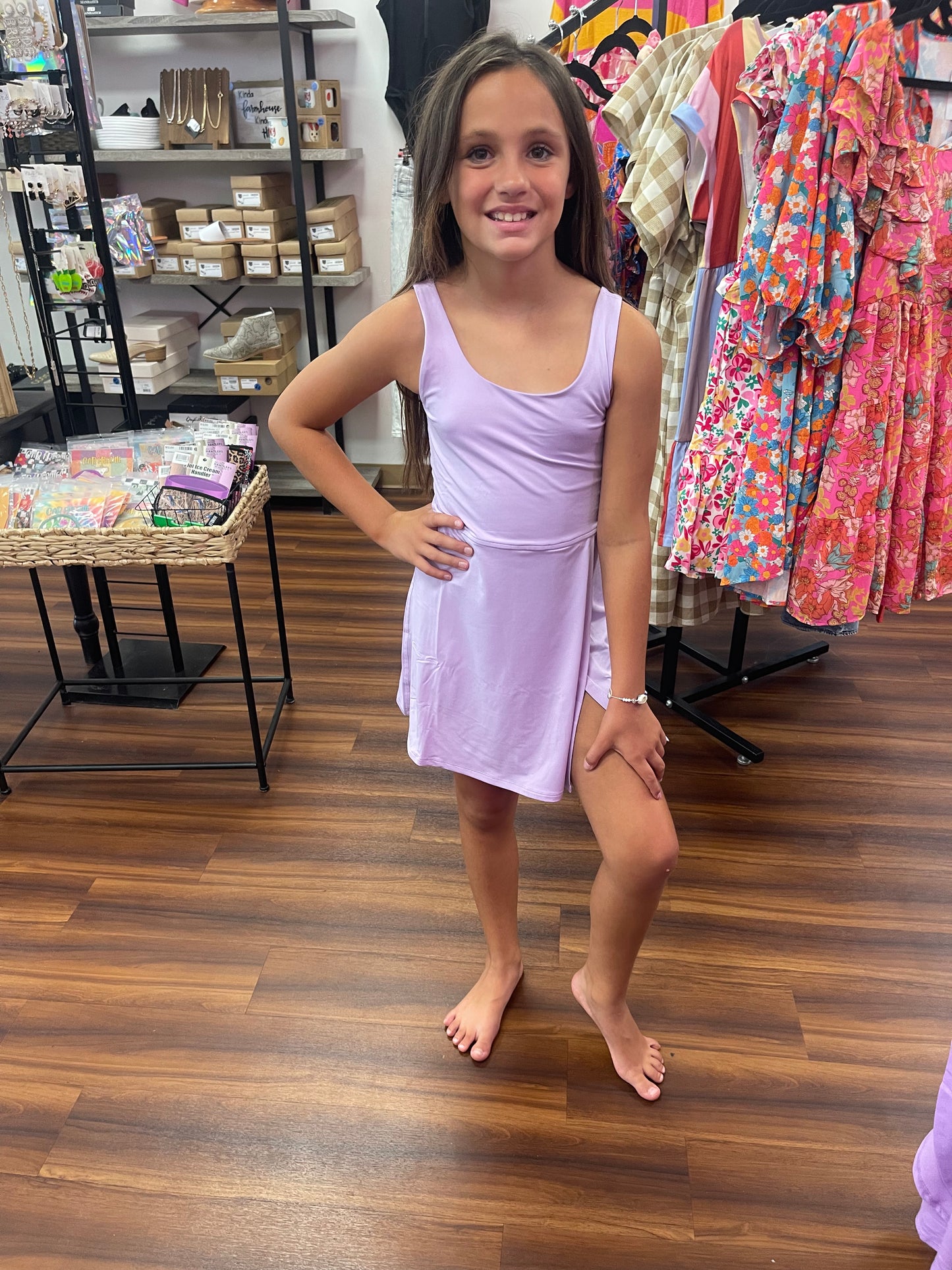 Lavender kids workout dress